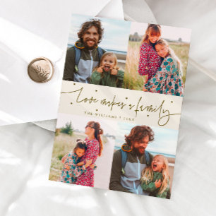Love Family Cream Valentinstag-Foto Feiertagskarte