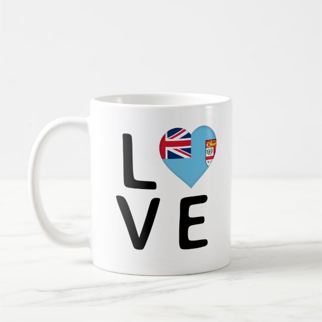 Love - Fiji Flag Kaffeetasse (Links)