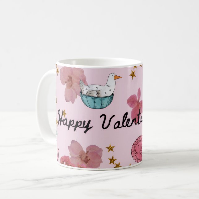Love-Filled Valentine Coffee Mug Kaffeetasse (Vorderseite Links)