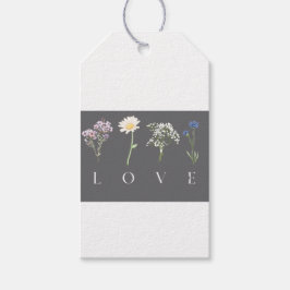 LOVE Floral – Romantic Botanical Print Manual Geschenkanhänger