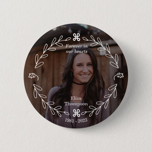 Love Florals Memorial Button (Vorderseite)