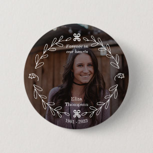 Love Florals Memorial Button