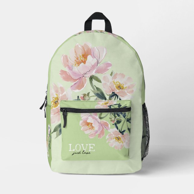 Love, Flowers and Kitten Beautiful Bedruckter Rucksack (Vorderseite)