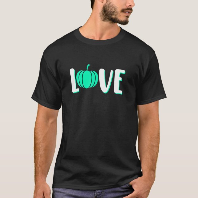 Love Food Allergy Awareness Month Teal Ribbon Grap T-Shirt (Vorderseite)