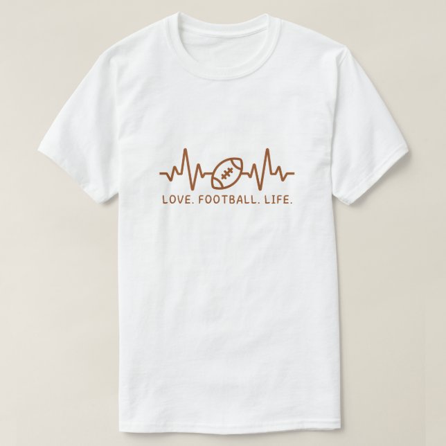 Love Football Life Heartbeat Tee (Design vorne)