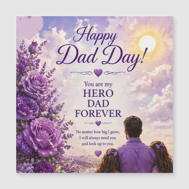 LOVE FOR DAD FROM DAUGHTERS MAGNETKARTE (Vorderseite)