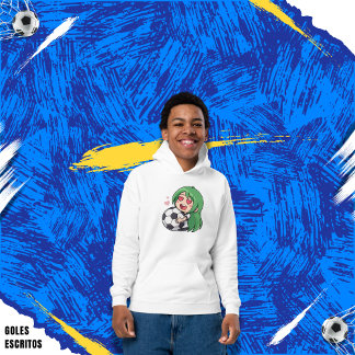 Love for soccer kawaii anime design hoodie