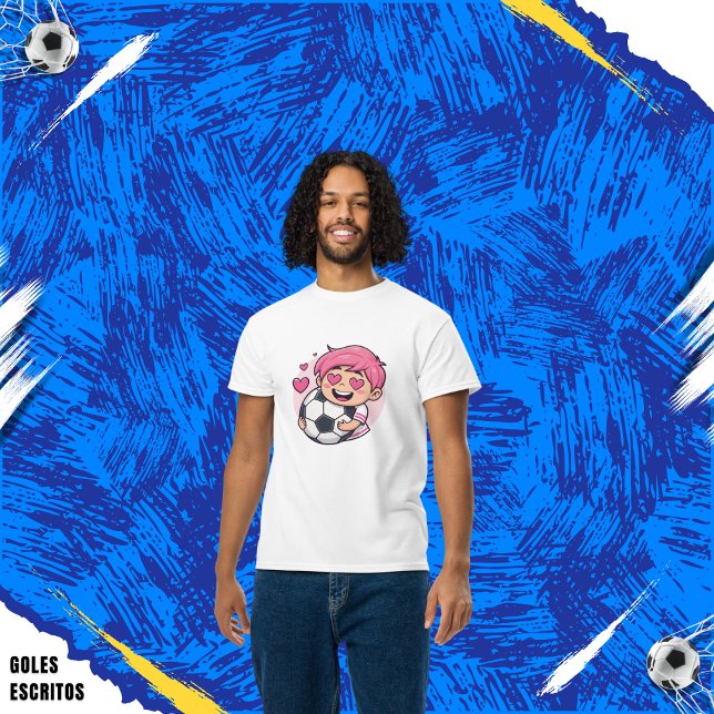 Love for soccer kawaii anime design T-Shirt (Von Creator hochgeladen)