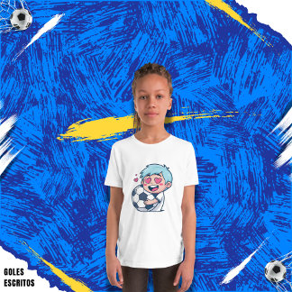 Love for soccer kawaii anime design T-Shirt