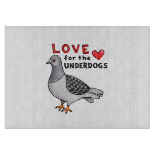 Love for the Underdogs – Schneidebrett mit Taube