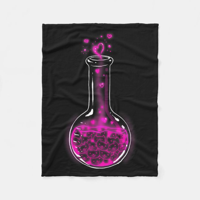 Love Formula Cats Lovers Cat Lab Lady Valentines  Fleecedecke (Vorderseite)