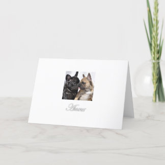 Love French Bulldog Greeting Cards Karte