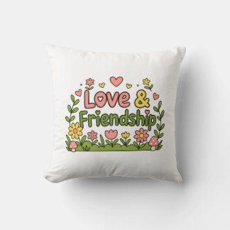 Love & Friends Gemütliches Baumwoll-Akzentschoner Kissen
