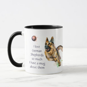Love German Shepherd Dog So Much Fun Quote Saying  Tasse