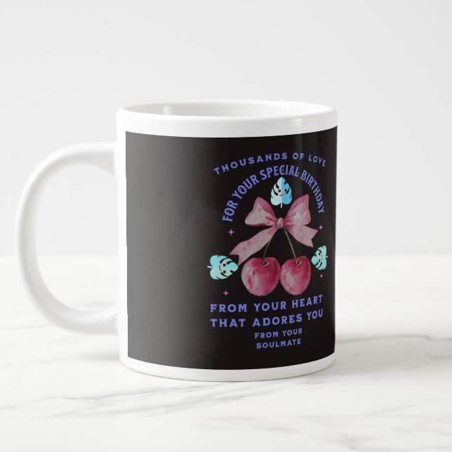 LOVE GIFT MOM DAD SISTER BROTHER BOSS TEACHER  Jumbo-Tasse (Links)