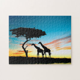 Love Giraffe Couple, Jigsaw Puzzle