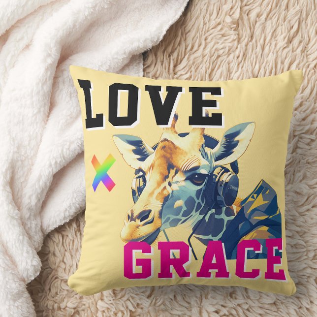 LOVE × GIRAFFE - Custom Kissen (Von Creator hochgeladen)