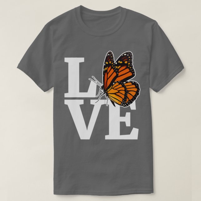LOVE Girls Monarch Butterfly Shirt Milkweed Butter (Design vorne)