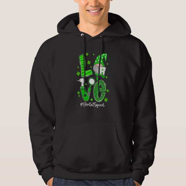 LOVE Gnome Dental Squad St Patrick's Day Matching Hoodie (Vorderseite)