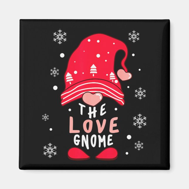 Love Gnome Family Matching Valentines Day Funny Gi Magnet (Vorne)