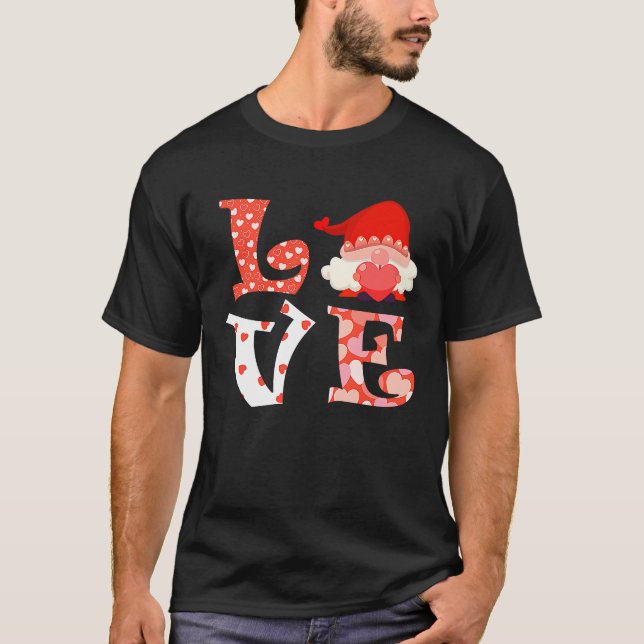 Love Gnome Valentine's Day Mother's Day Gnome  3 T-Shirt (Vorderseite)