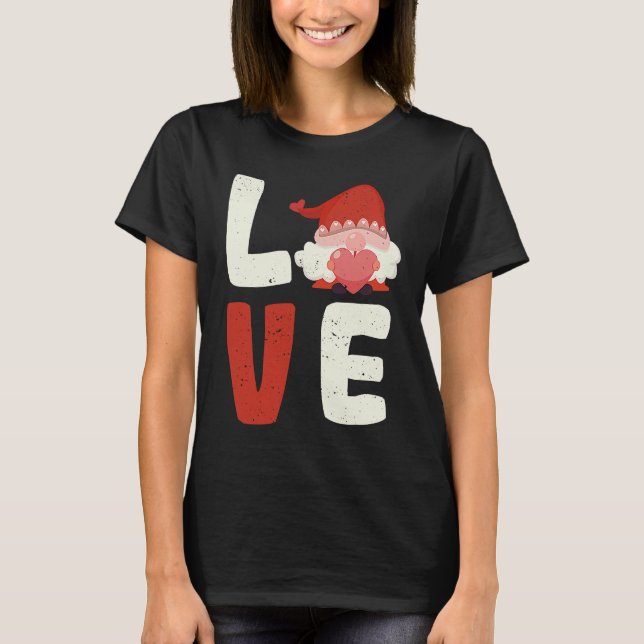 Love Gnome Valentine's Day  V Day Gnomes  Couples T-Shirt (Vorderseite)