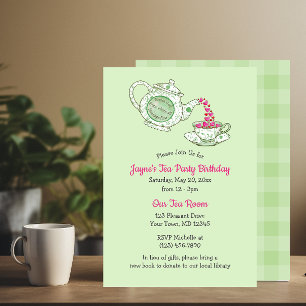 Love God Green Teapot Scripture Tee Party Kleines Einladung