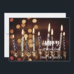 Love Golden Hanukkah Chanukah Menorah Lights Einladung<br><div class="desc">Eine schöne und eindrucksvolle Einladung zu einer beleuchteten Menorah und Kerzen vor einem bunten Hintergrund und Winteratmosphäre. Die Details auf der Rückseite der Karte,  damit Sie Ihre persönlichen Daten anpassen können. Schöne Ferien ❀</div>