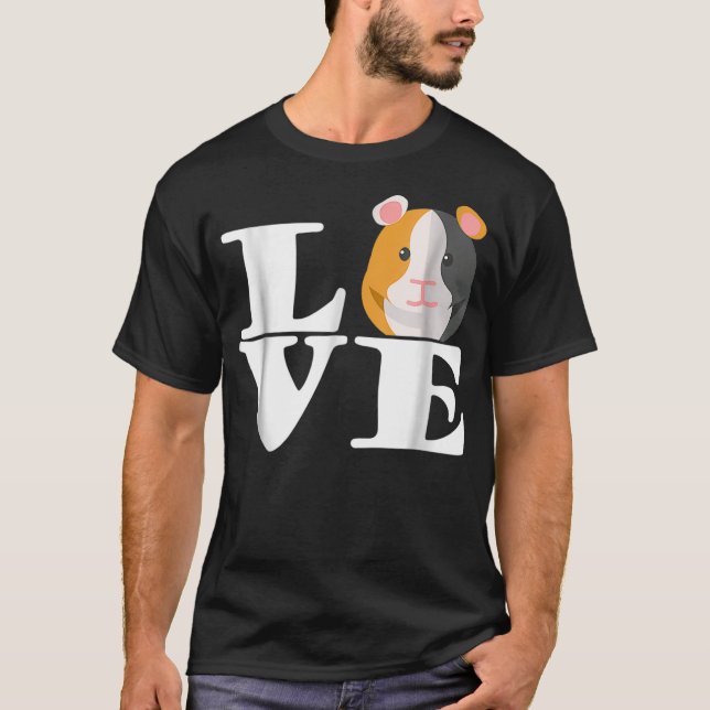 Love Guinea Pigs Tshirt Guinea Pig Love Tee  (Vorderseite)