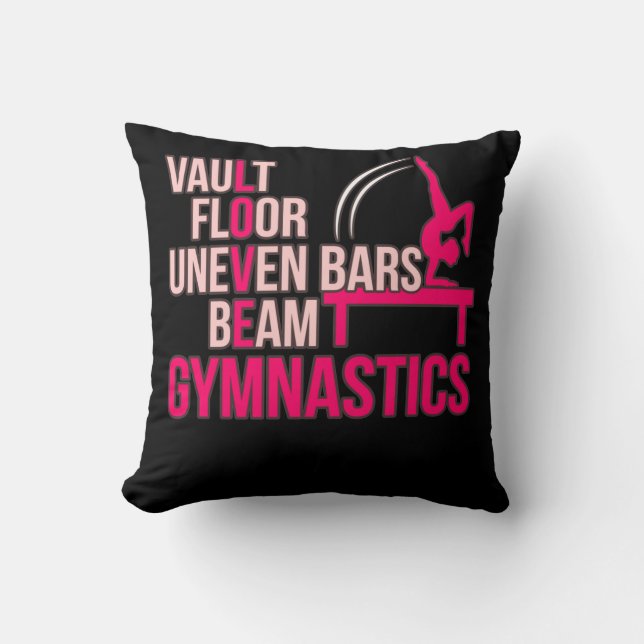 Love Gymnastics Gymnast Gymnastic Sports Lover Gra Kissen (Vorderseite)