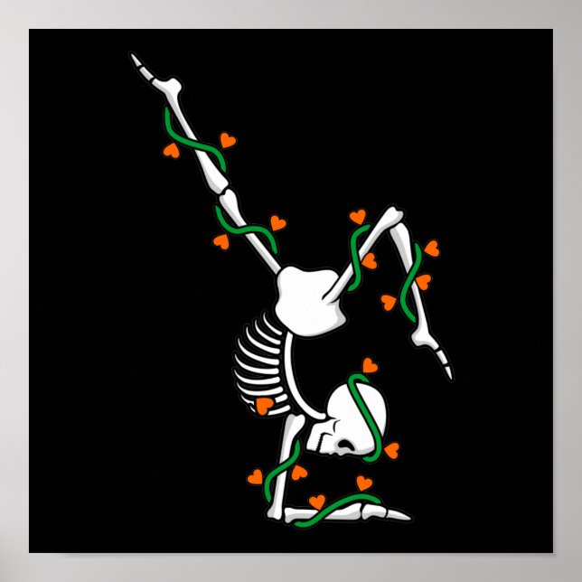Love Gymnastics Skeleton Gymnast Gymnastic Lover G Poster (Vorne)