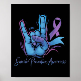Love Hand Sign Suicide Prevention Awareness Week S Poster