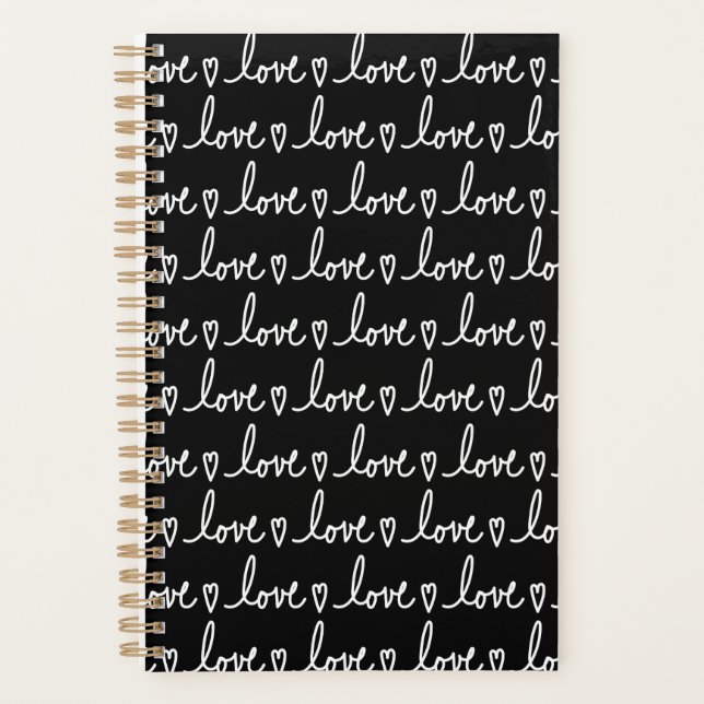 Love Handwritten Valentine's Day Notebook Planner Planer (Vorderseite)
