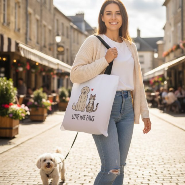 Love Has Paws | Cute Minimalist Dog and Cat Illust (Von Creator hochgeladen)