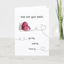 Love Has Your Back – Folded Love Card  Feiertagskarte