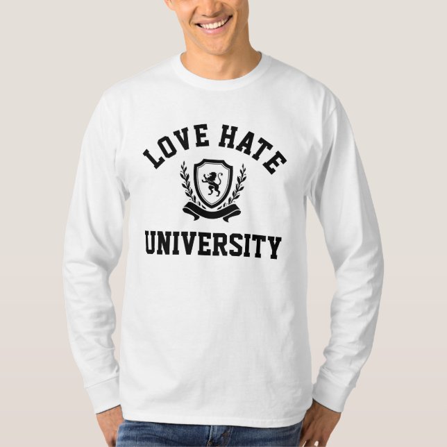 Love/Hate University Raglan T-Shirt (Vorderseite)