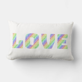LOVE & HEAL: Dual-Sided Rainbow Affirmation Throw  Lendenkissen
