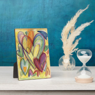 Love Healing Hearts Artwork Malerei Plaque Zeichen Fotoplatte