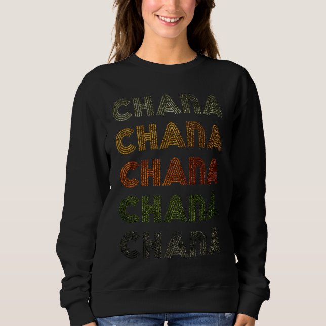 Love Heart Chana GrungeVintage Style Black Chana Sweatshirt (Vorderseite)