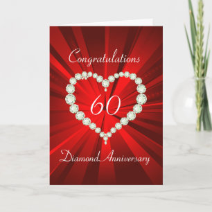 Love Heart Diamond 60. Jubiläum Karte