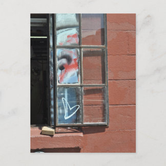 Love heart graffiti postkarte