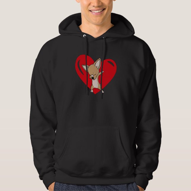 Love Heart Graphic Valentine's Day Chihuahua Boys  Hoodie (Vorderseite)