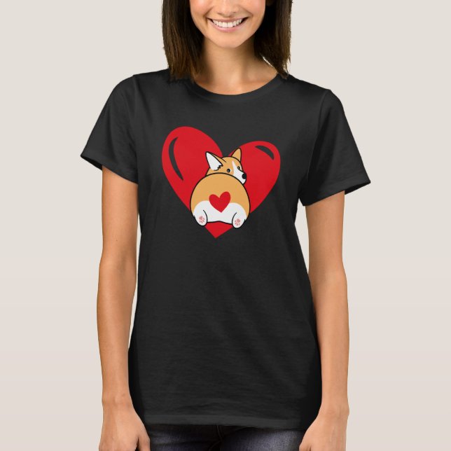 Love Heart Graphic Valentine's Day Corgis Boys Kid T-Shirt (Vorderseite)