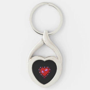 Love Heart Kisses Twisted Heart Keychain Schlüsselanhänger