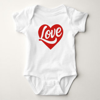 Love Heart Logo – Red Romantic Symbol  Baby Strampler