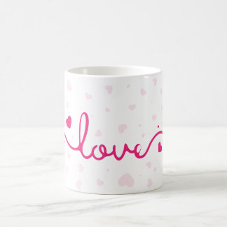 "Love" Heart Pattern Coffee Mug Kaffeetasse