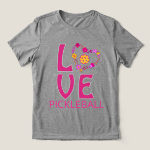 LOVE HEART PICKLEBALL Dink-Geschenk Sommer-Match Tri-Blend Shirt