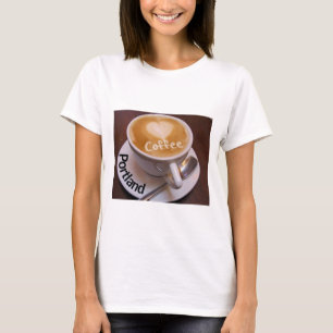 Love Heart Portland Cappuccino Kaffeetasse T-Shirt