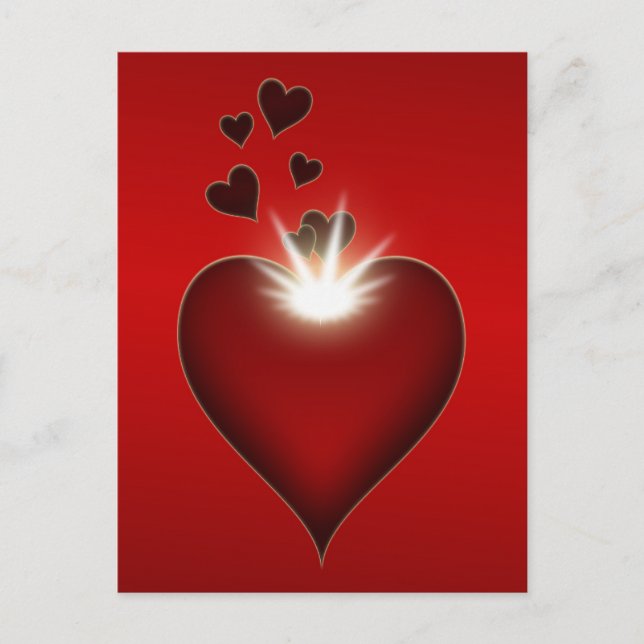 Love heart postcard design postkarte (Vorderseite)