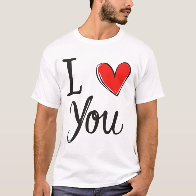 Love Heart Quote – Cute Romantic Present T-Shirt (Vorderseite)